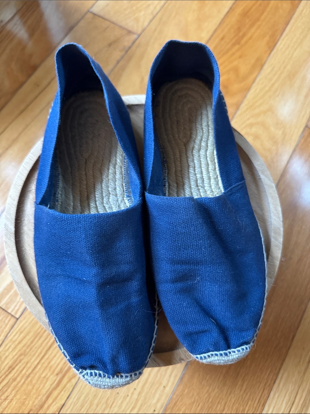 Navy Canvas Espadrilles Made in France - Slip-On Flats